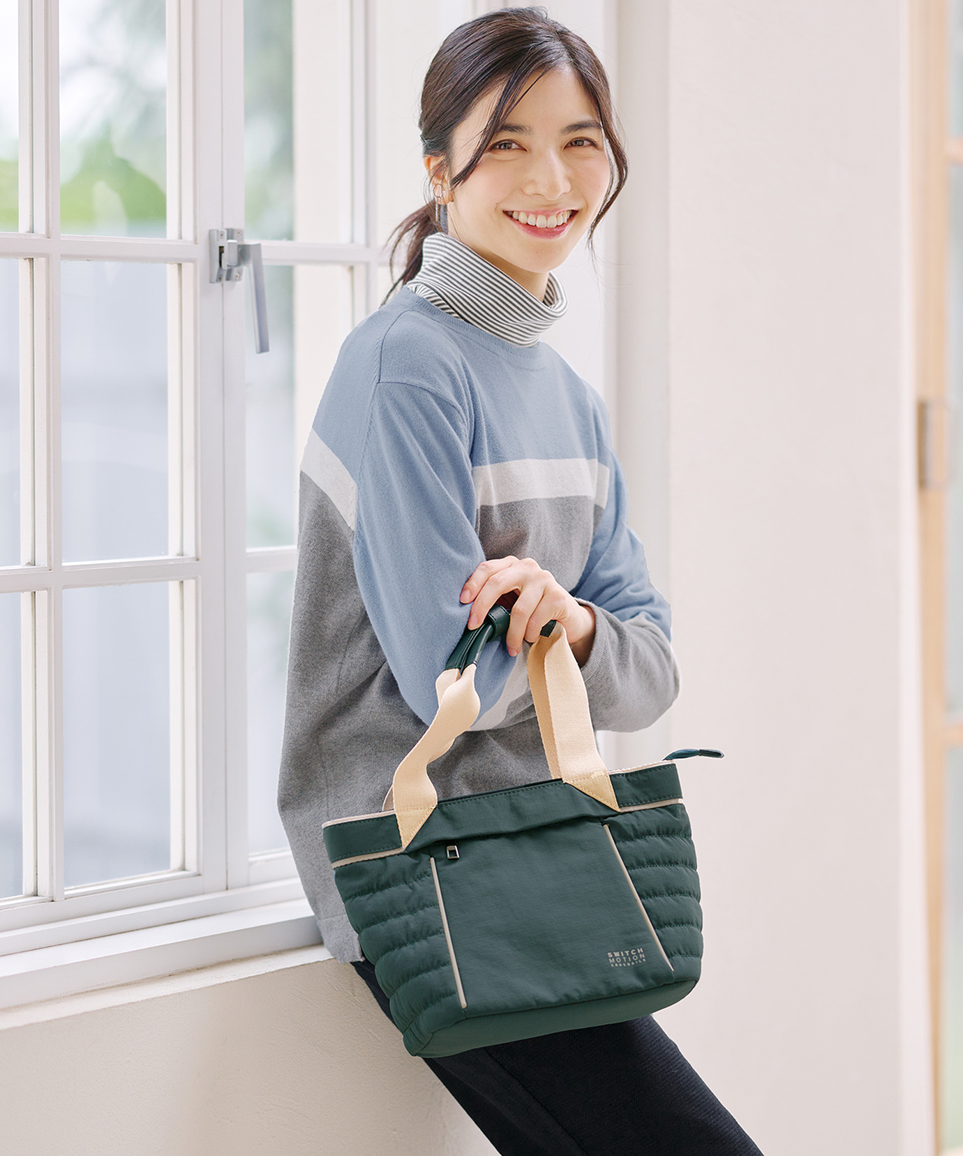 レディース カシミヤブレンド 配色ボーダー ニット 【手洗いOK】通販
