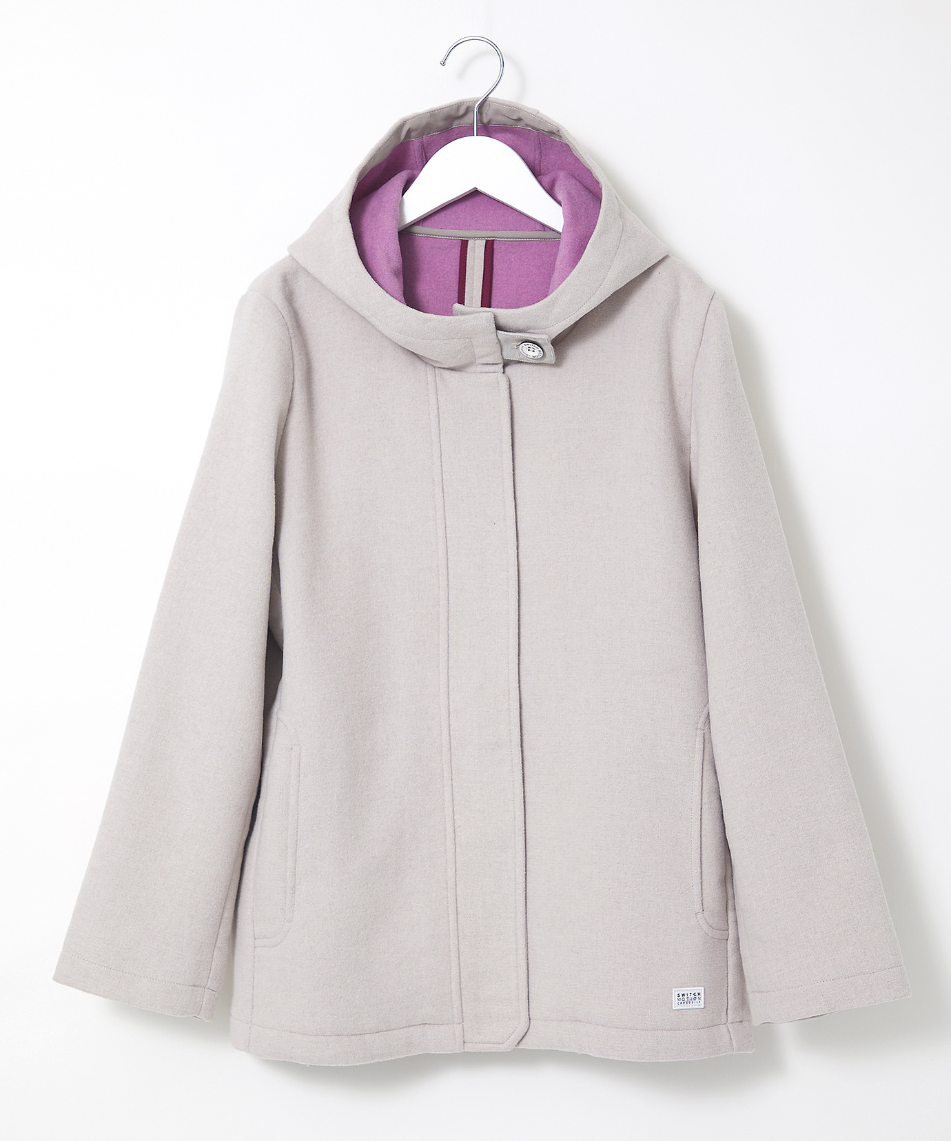 レディース ウールブレンド フーデッド コート通販 [2004-45407