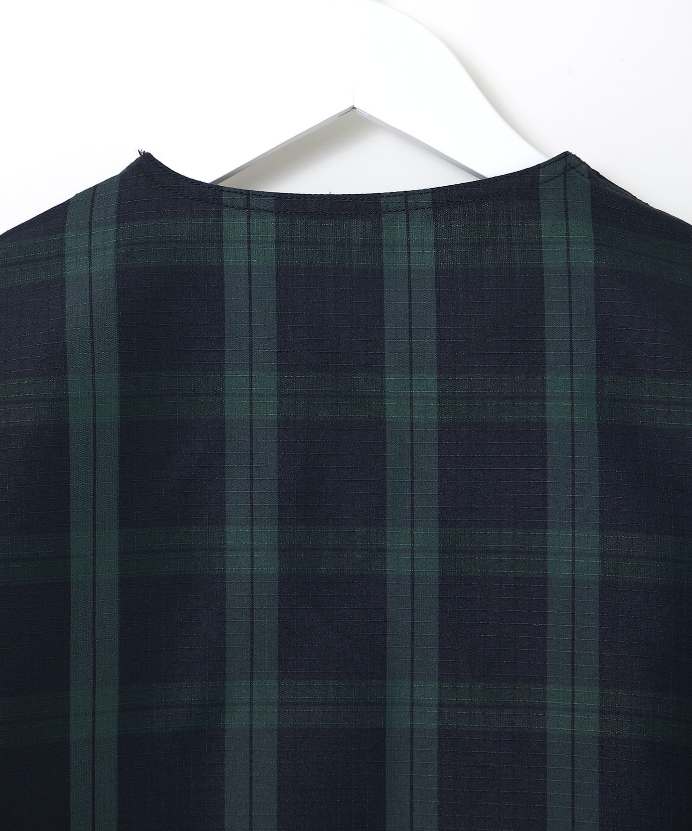 レディース チェック柄 ノーカラー ジャケット 【手洗いOK】通販 [2004