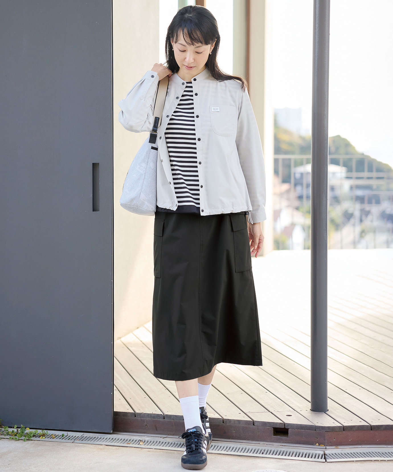 レディース ストレッチ スナップボタン ジャケット【撥水】通販 [2004