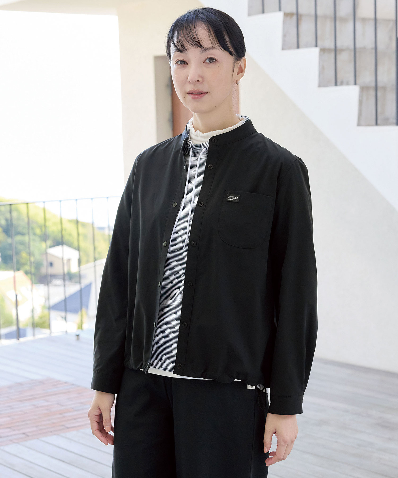 レディース ストレッチ スナップボタン ジャケット【撥水】通販 [2004