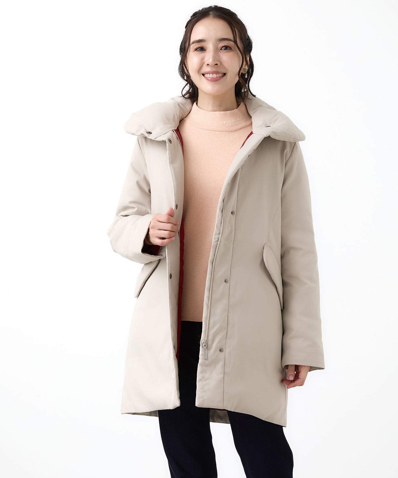 【新品未使用」クロコダイル　ダウンコート CROCODILE ダウンコートLサイズモカ