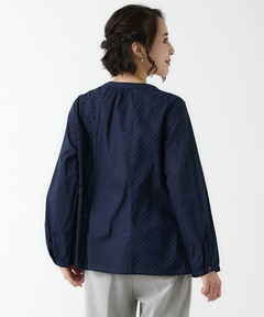 レディース フロッキー ドットデザイン ブラウス通販 [0101