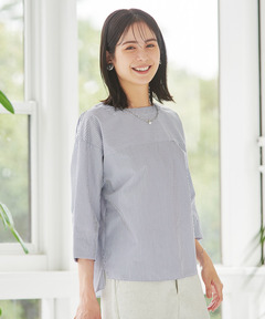 ★フラメンコブラウス、小物4点 レディース カットドビー ストライプ ブラウス通販 [0301-51104