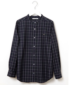 レディース バンドカラー チェック柄 ブラウス通販 [0201-58150