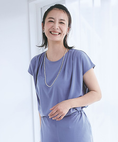 【美品】  Drawer / ドゥロワー | SUMMER コットン天竺 モックネックノースリーブ | 1 | ネイビー | レディース Drawer - 【美品】 Drawer / ドゥロワー | SUMMER コットン天竺 モック