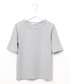 ボディ　ダイごろう品 レディース フライス ラメボーダー Tシャツ通販 [0202-53264