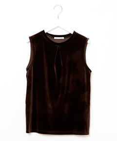 ぺろたん レディース ベロア フロントタック タンクトップ通販 [0202-55253