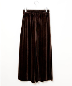 レディース ベロア クロップド丈 キュロットパンツ通販 [0202-55257