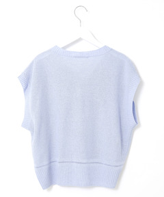 レディース リネンブレンド Vネック ニットベスト通販 [0203-51351