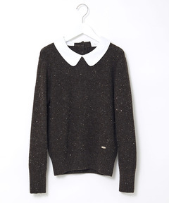 クロページ レディース ウールブレンド ショールカラー プルオーバー ニット通販