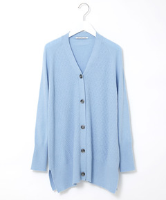 レディース ウールブレンド ミドル丈 チュニックカーディガン通販
