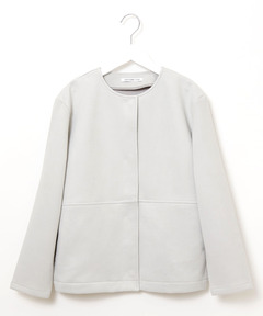 レディース 微起毛素材 ノーカラー ブルゾン通販 [0204-55457