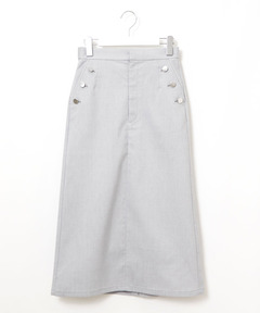 Reneルネ【極美品】バイカラータックミディスカート フロントボタン メタル釦 Reneルネ【極美品】バイカラータックミディスカート フロントボタン