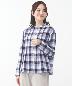 レディース ガーゼ ピンタックデザイン ブラウス通販 [0301
