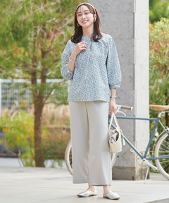 レディース フラワープリント 襟デザイン ブラウス通販 [0301-53101