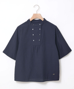 レディース ダブルボタン チェック ブラウス通販 [0301-54102