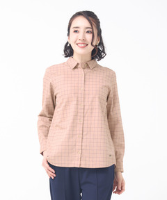 レディース コットンブレンド チェック柄 ブラウス通販 [0301-55122