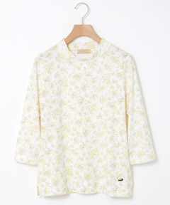 レディース 花柄 ハイネック 七分袖カットソー通販 [0302-53206