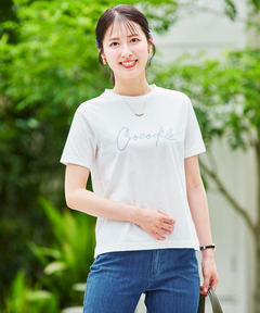 レディース プレーティング天竺 ロゴ Tシャツ通販 [0302-53215