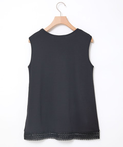 レディース コットン 裾レース タンクトップ【一部店舗限定】通販