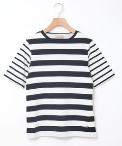 レディース ボーダー 切り替え 半袖Tシャツ【一部店舗限定】通販 [0302