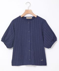 ライトブルー ケーブルニット 半袖カーディガン セール】【U.S. POLO ASSN.】ケーブルニット半袖カーディガン