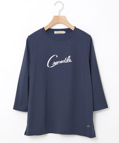 レディース リボンロゴプリント 七分袖 Tシャツ通販 [0302-55206