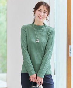 23AW slim zip longsleeve ハイネック モヘア 短丈 A'GEM/9 × .kom『ACOVER/オコボ』CROPFIT TURTLE NECK LONG