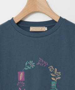 レディース フラワーリース プリント Tシャツ通販 [0302-56204