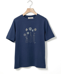 レディース フラワーモチーフ 半袖 Tシャツ通販 [0302-63209