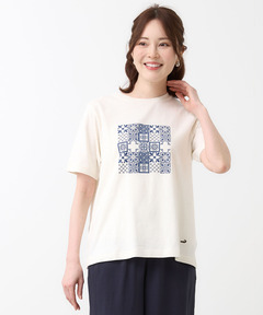 レディース 天竺 プリント Tシャツ【オンラインショップ・一部店舗限定