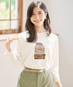 レディース トランク柄プリント 七分袖 Tシャツ通販 [0302-65210