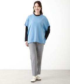 レディース ウールブレンド ポンチョ風 ニット ベスト【手洗いOK】通販