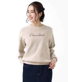 レディース ロゴ ニット トレーナー【手洗いOK】通販 [0303-56303