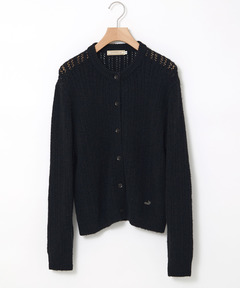 レディース ウールブレンド ケーブル ニットカーディガン【手洗いOK