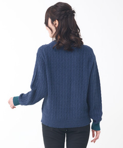 レディース ウール ケーブルニット プルオーバー【手洗いOK】通販