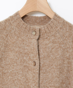 レディース ウールブレンド ラグランスリーブ ニットカーディガン