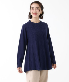 レディース ウールブレンド フレア ニットチュニック【一部店舗限定