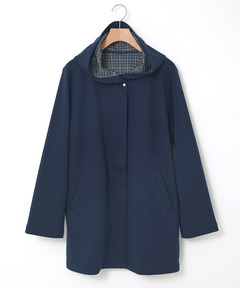 レディース フード付き クロコダイルタータン コート通販 [0304-45407