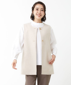 ユリウス　ノーカラーベスト 美品　L 楽天市場】ベスト《全方向ストレッチ深Vネックベスト 全7色 2