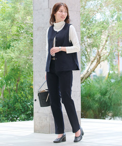 レディース ツイード ノーカラー ベスト通販 [0304-55400