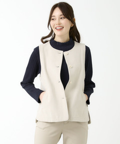 レディース ツイード ノーカラー ベスト通販 [0304-55400