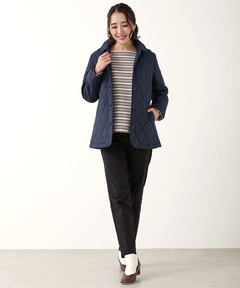 新品未使用　クロコダイル　中綿ジャケット　ネイビー レディース クロコダイルタータン ダイヤキルト 中綿 ジャケット通販