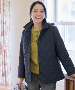 レディース クロコダイルタータン ダイヤキルト 中綿 ジャケット通販