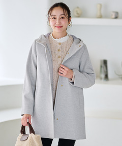 レディース ウールライク フード付き コート 通販 [0304-57402