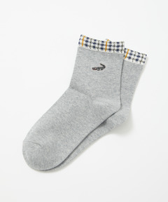 レディース クロコダイルタータン ショート ソックス通販 [0307-45721