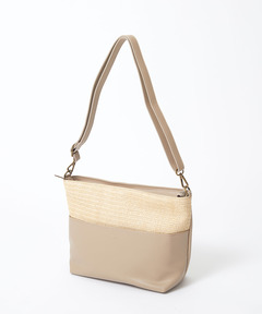 レディース 異素材 切り替え ショルダーバッグ通販 [0308-53802