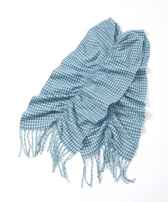 チェック柄マフラー 新品タグ付き32*192cm チェック柄大判マフラー(ONE SIZE ネイビー): ファッション雑貨｜Right