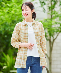 Admiral チェック柄 上下 レディース ウエストドロスト チェック チュニック通販 [0321-53703